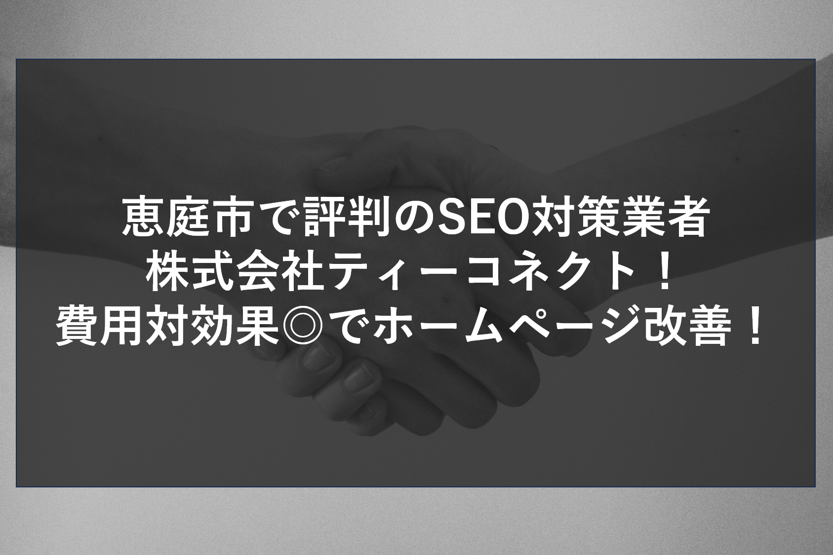 恵庭市で評判のSEO対策業者 株式会社ティーコネクト！費用対効果◎でホームページ改善！