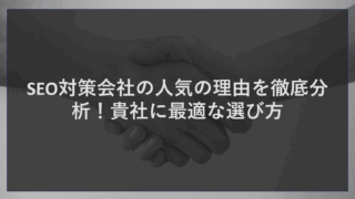 SEO対策会社の人気の理由を徹底分析！貴社に最適な選び方