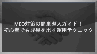 MEO対策の簡単導入ガイド！初心者でも成果を出す運用テクニック