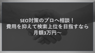 SEO対策のプロへ相談！費用を抑えて検索上位を目指すなら月額3万円～