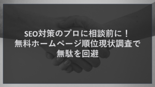 SEO対策のプロに相談前に！無料ホームページ順位現状調査で無駄を回避
