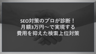 SEO対策のプロが診断！月額3万円～で実現する費用を抑えた検索上位対策