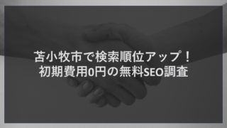 苫小牧市で検索順位アップ！初期費用0円の無料SEO調査