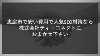 恵庭市で安い費用で人気SEO対策なら株式会社ティーコネクトにおまかせ下さい