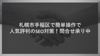 札幌市手稲区で簡単操作で人気評判のSEO対策！問合せ承り中