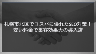 札幌市北区でコスパに優れたSEO対策！安い料金で集客効果大の導入店