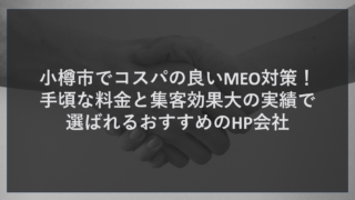 小樽市でコスパの良いMEO対策！手頃な料金と集客効果大の実績で選ばれるおすすめのHP会社