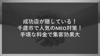 成功店が隠している！千歳市で人気のMEO対策！手頃な料金で集客効果大