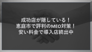 成功店が隠している！恵庭市で評判のMEO対策！安い料金で導入店続出中