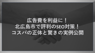北広島市で膨らみ続ける広告費に悩む経営者様へ。集客を「経費」から「投資」に変え、利益を最大化する究極のSEO戦略を公開します。ボールパーク開業で沸く北広島エリアにおいて、株式会社ティーコネクトはMEO対策1位、SEO・インターネット集客1位を自社で達成。GoogleビジネスプロフィールとHPを高度に連携させ、アルゴリズムに基づいた最新のGEO対策（AI検索最適化）までワンストップで支援します。驚きの自社実績データに基づいた、安い料金で集客効果を爆上げする専門店の実力をぜひご覧ください。無料相談受付中。